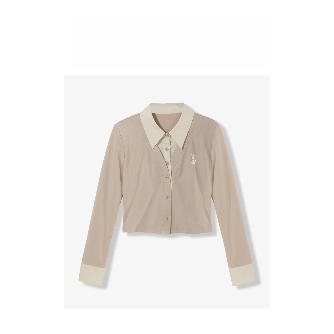 【龙哥专属】C7359609H 秋冬气质百搭休闲假两件长袖衬衫