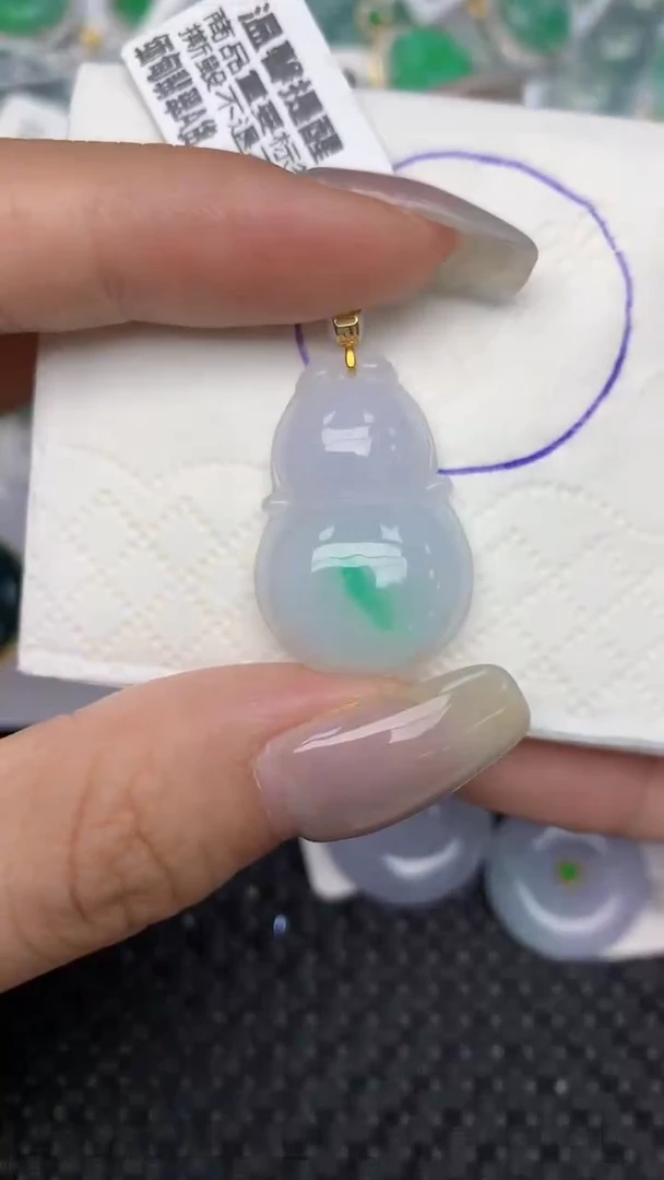 颈饰未镶嵌翡翠天然缅甸翡翠a货百元以上9元证书费自理