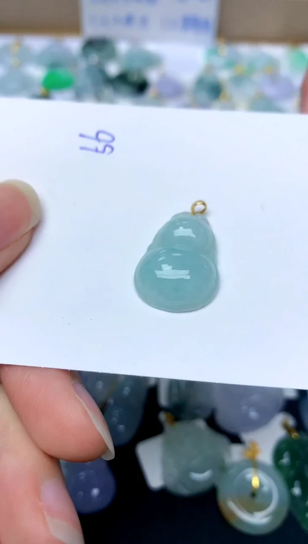 【闪购商品】翡翠颈饰18K金镶嵌56天然A货翡翠