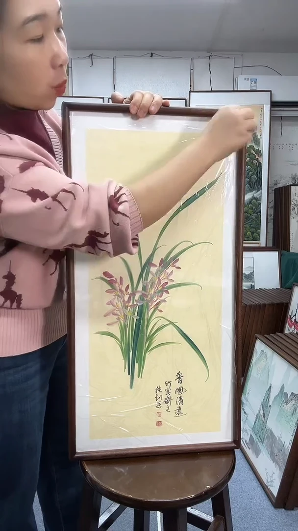 国画国画手绘实木画框京东包邮