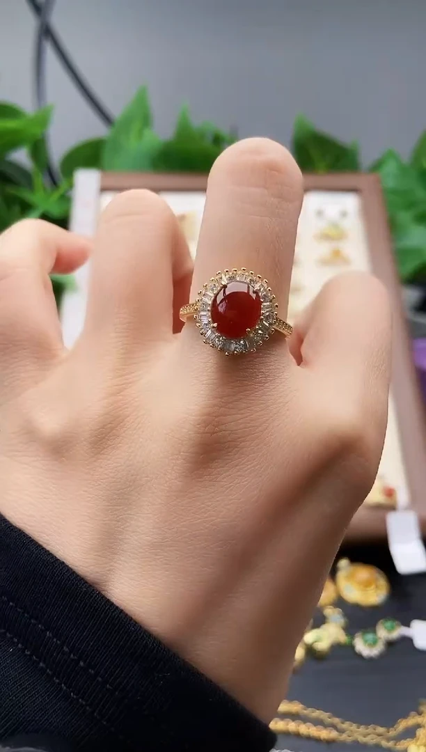 银S925镶嵌戒指翡翠12