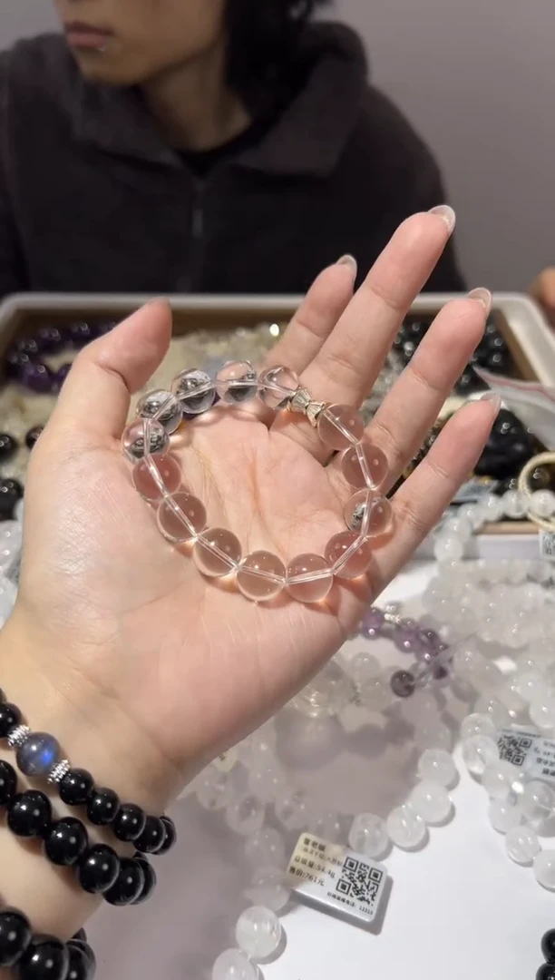 【闪购商品】水晶手链未镶嵌13mm白水晶