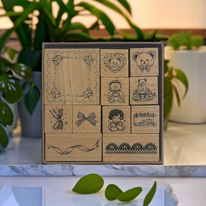 儿童印章儿童木质小熊印章