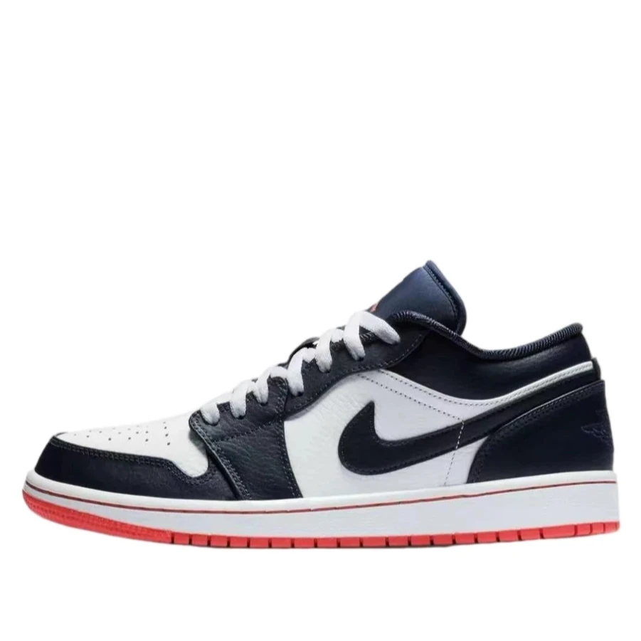 AirJordan1 Aj1黑白脚趾午夜蓝时尚低帮复古板鞋