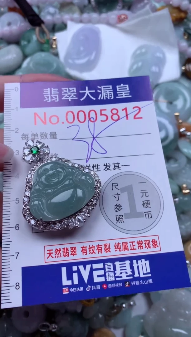 翡翠未镶嵌吊坠(不含链)5812
