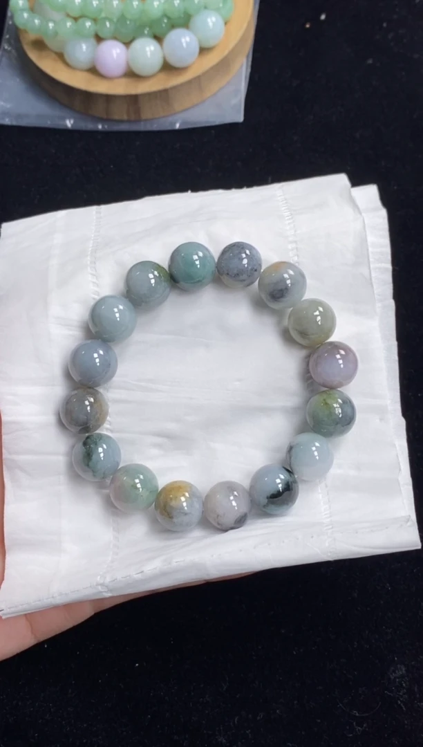 未镶嵌手串翡翠138号链接天然缅甸A货翡翠一物一证