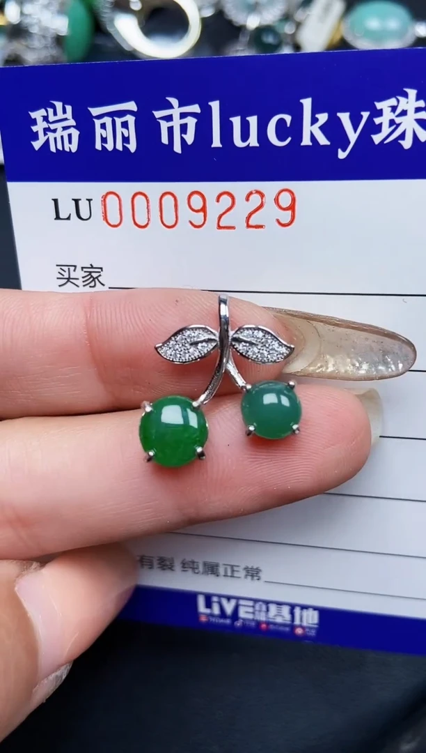 【闪购商品】翡翠颈饰银S925镶嵌9229