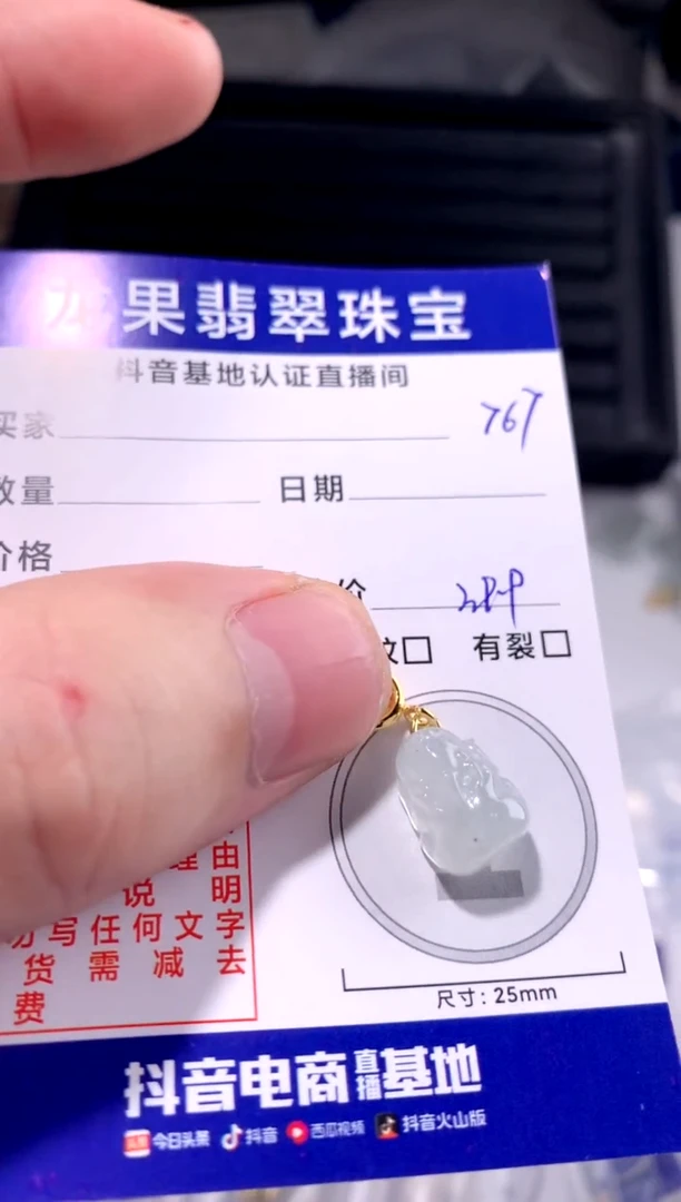 颈饰未镶嵌翡翠冰胶貔貅767