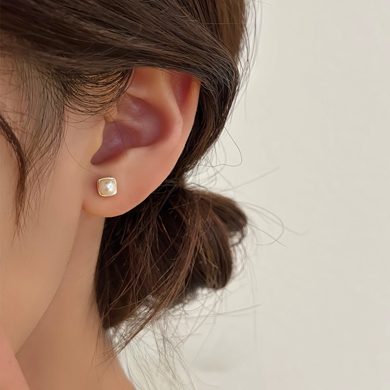 CIOEM KOUIM 925银耳饰 气质小众法式正品珍珠耳钉女轻奢高级耳环