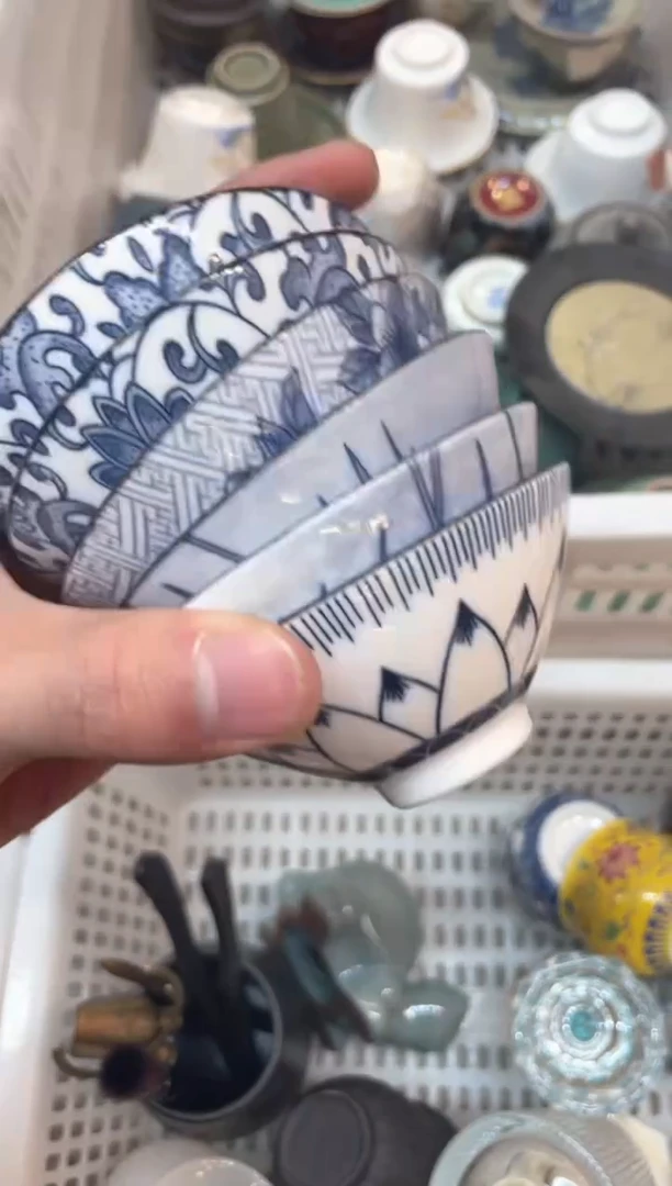 【闪购商品】瓷片@@@@@@@@@@@@斗笠杯六个