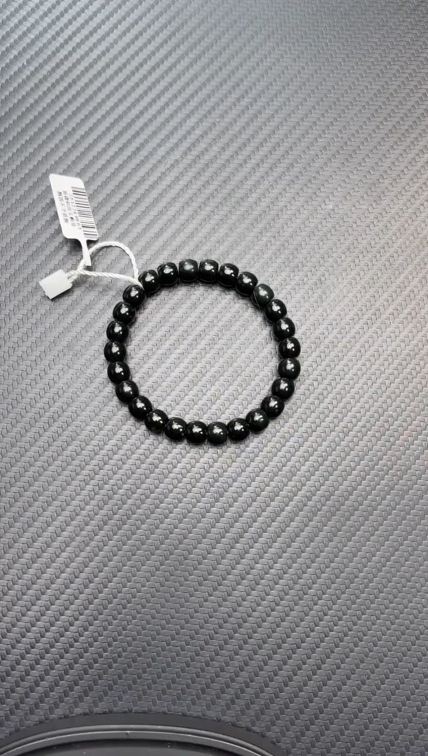 未镶嵌手串和田玉我*啥若羌微色差黑青卡8手串