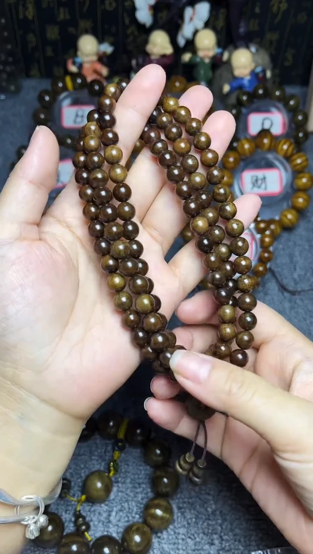阴沉木手串/手链0.8多圈影子波69