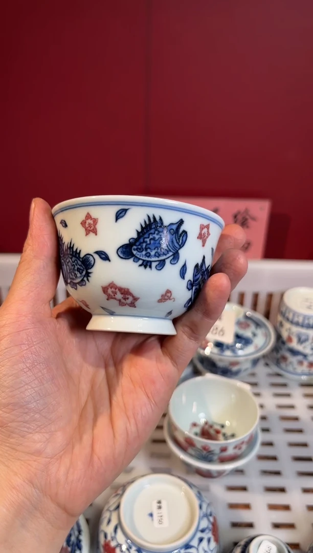 瓷景德镇手工手绘微瑕C116