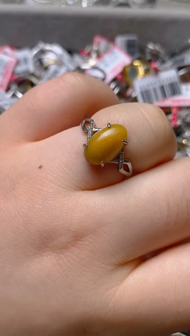 银S925镶嵌戒指翡翠百内无证书