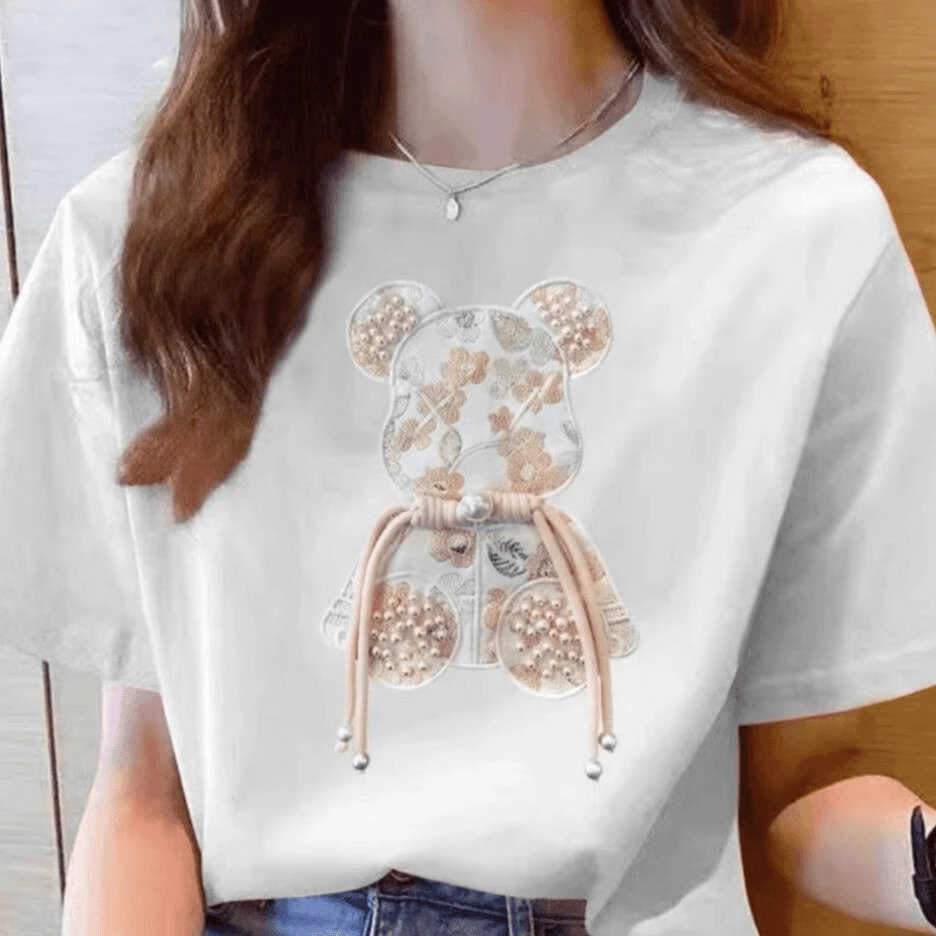 【100%纯棉】上新女款女士百搭潮流短袖t恤春夏圆领显瘦半袖