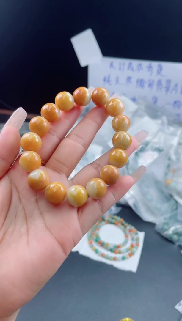 未镶嵌定制翡翠珠串