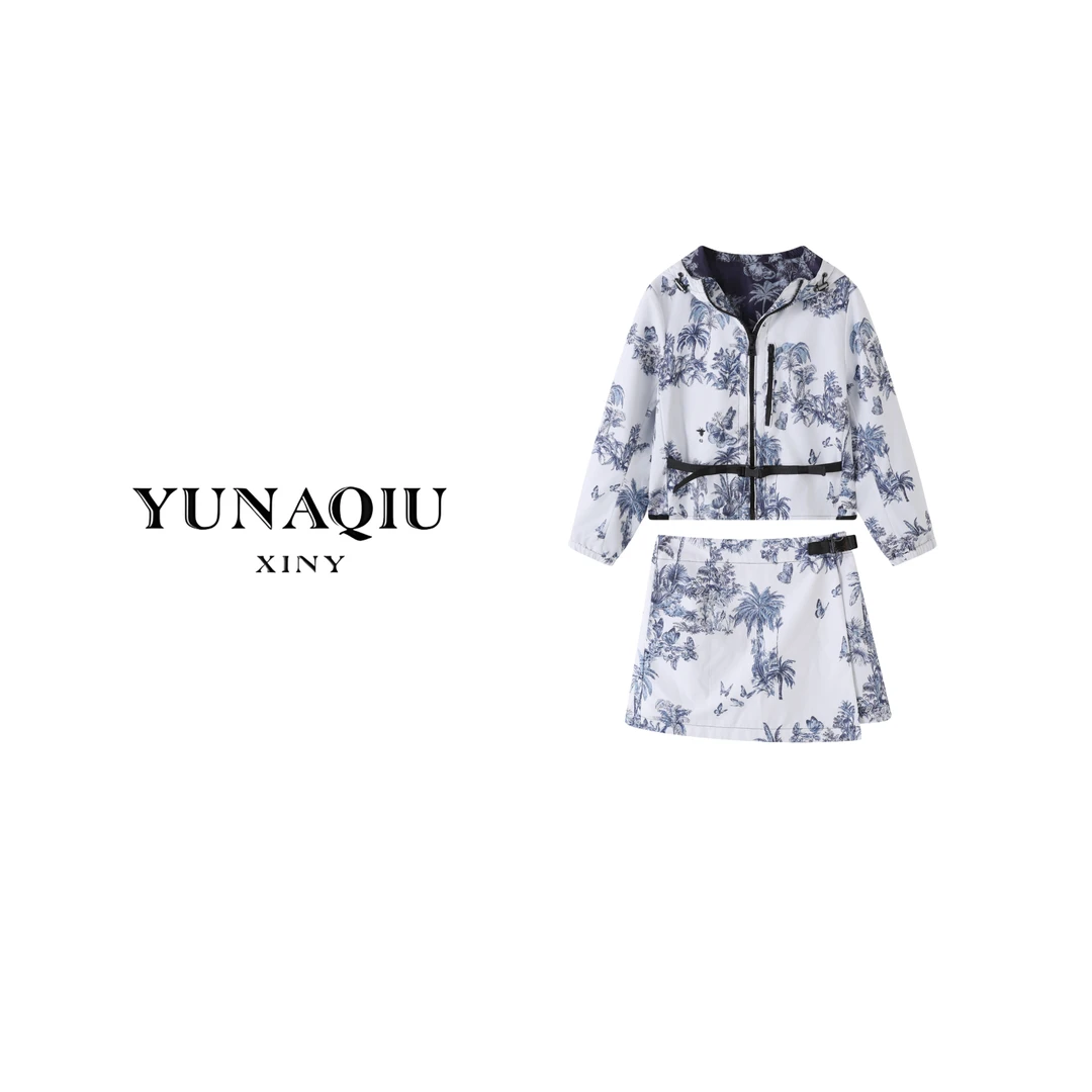 YUNAQIU 百搭女士长袖洋气时尚休闲套装-9467