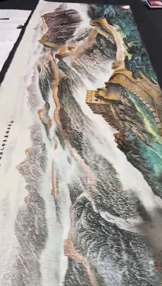 布高端软片刺绣无装裱