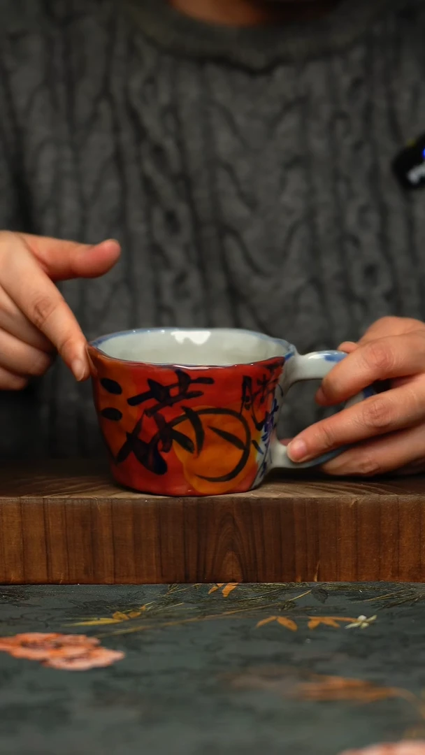 瓷片釉下彩手工手绘同款陶器