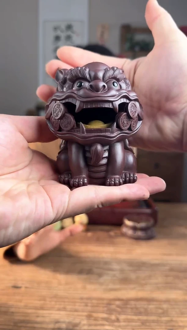 【闪购商品】紫砂茶壶吞金兽  大摆件