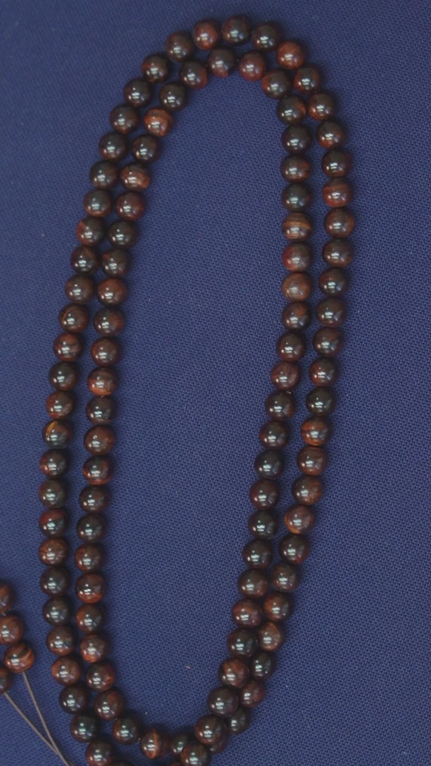 黄花梨/降香黄檀海南黄花梨0.8X108紫油梨多圈手串（168）