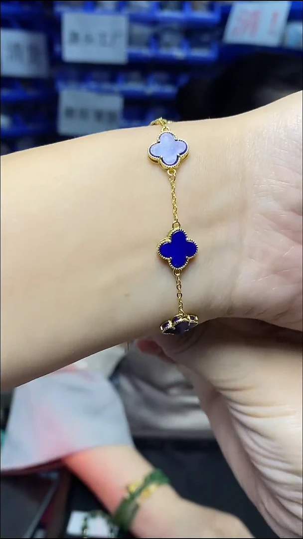 银S925镶嵌青金石手链SL5129