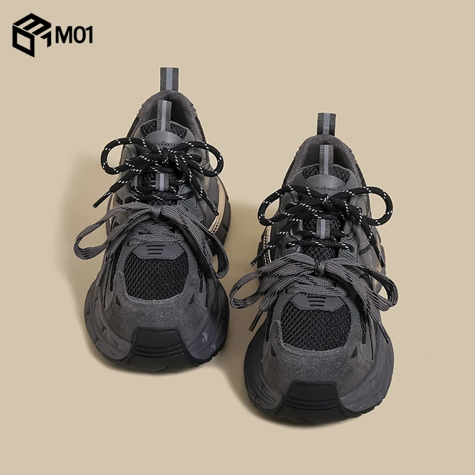 M01厚底老爹鞋女2025春季双鞋带秋冬配阔腿裤轮胎休闲运动鞋子