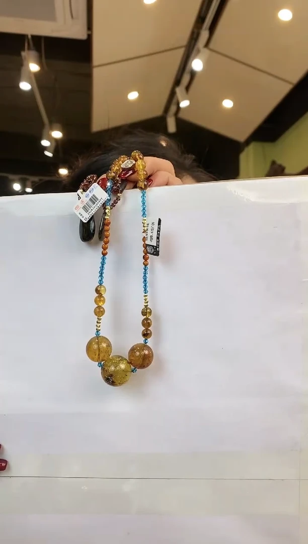 【闪购商品】琥珀颈饰未镶嵌套装2件