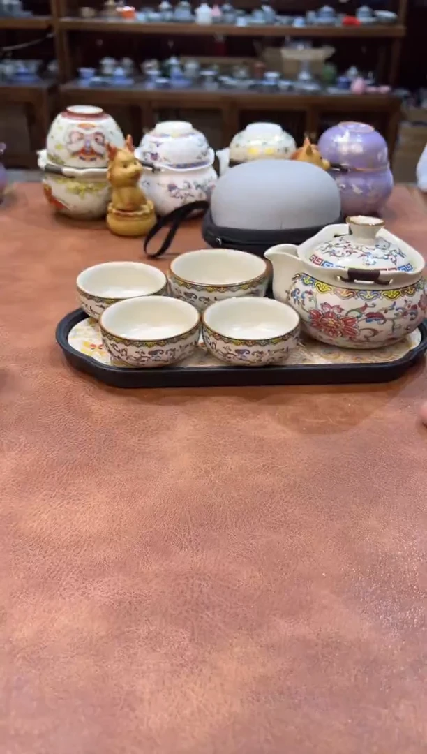 真的很便宜会开片的旅行茶具