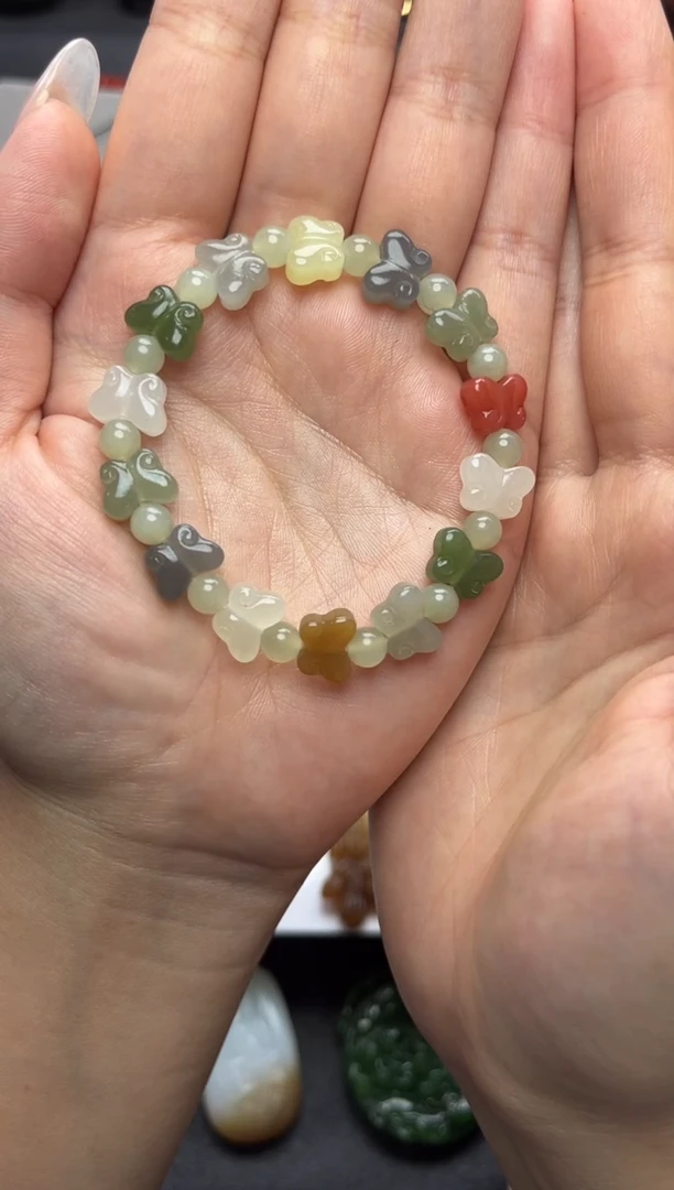 未镶嵌手串和田玉多宝手链