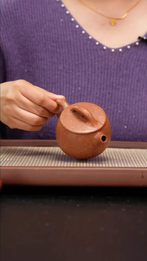 【闪购商品】紫砂茶壶朱段憨瓢170