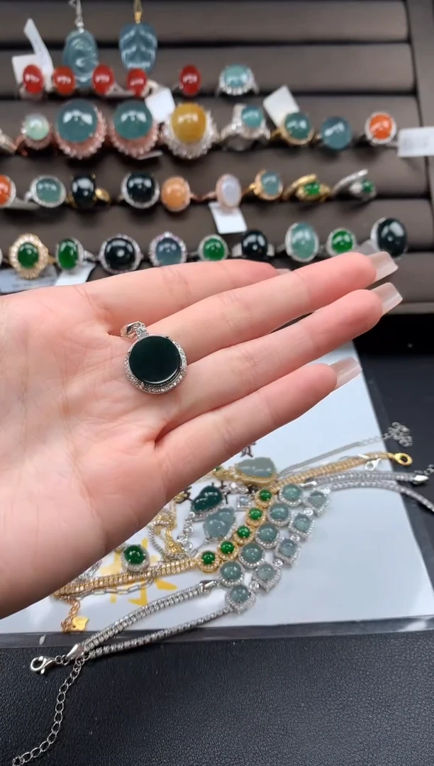 【闪购商品】翡翠戒指银S925镶嵌321321331