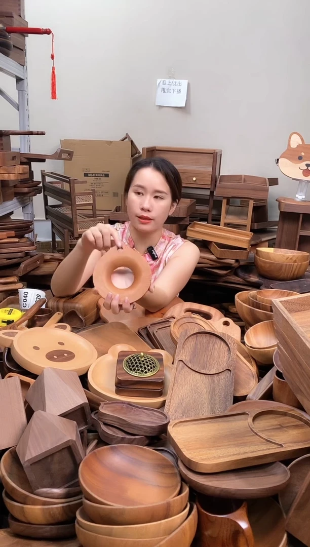 木  乌檀木小水滴形隔热垫