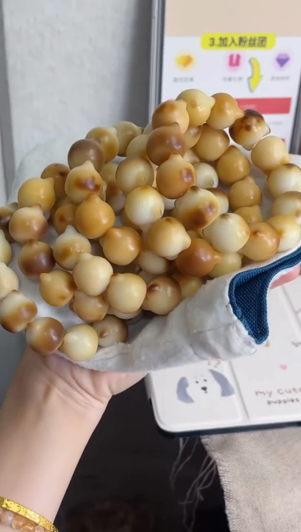 菩提根/象牙果手串干磨虎斑猫20mm手串