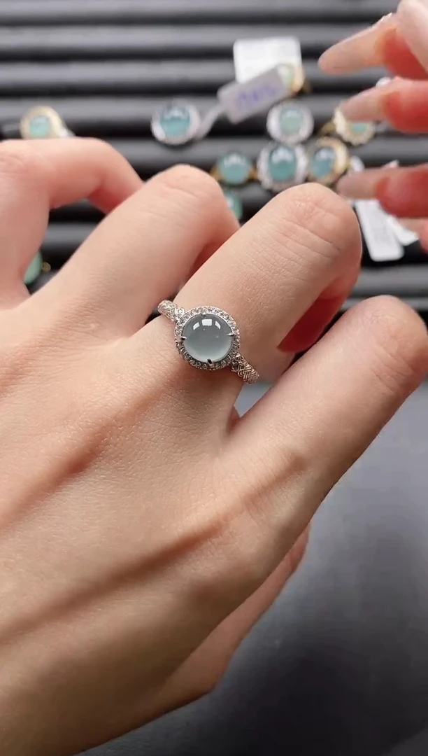 【闪购商品】翡翠戒指银S925镶嵌1111