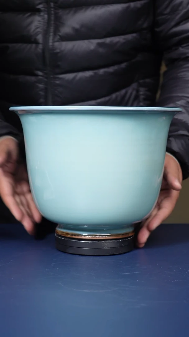 【闪购商品】摆件钧瓷宋钧仰钟式花盆