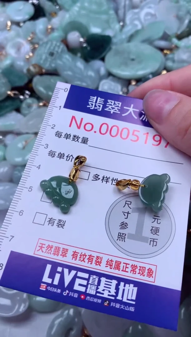 吊坠(不含链)未镶嵌翡翠5197