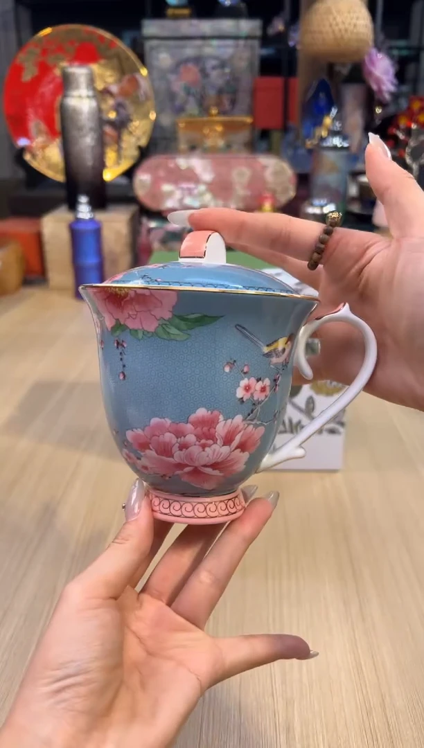 149瑰宝牡丹盖杯-海蓝色