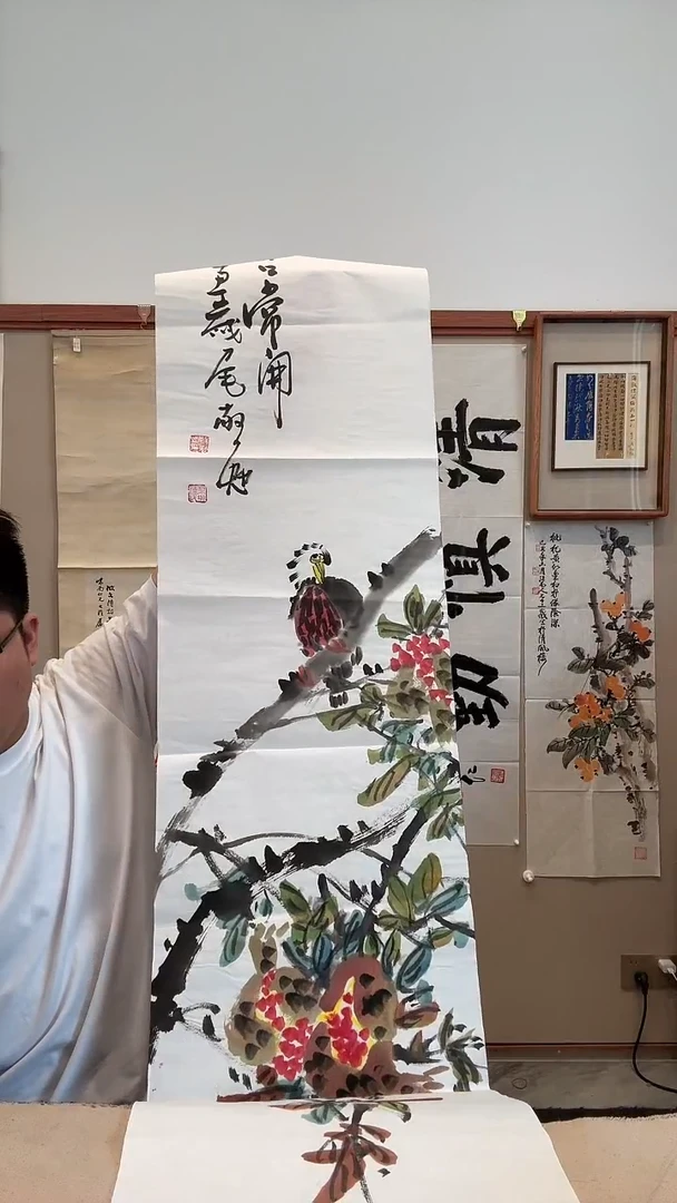 国画j陈老师国画作品一件