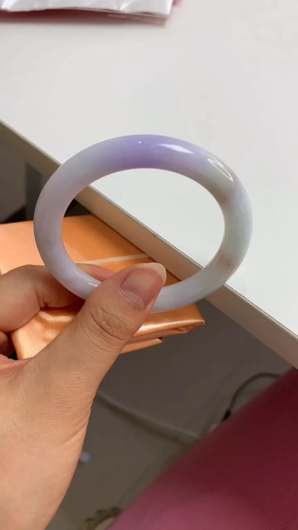 未镶嵌手镯翡翠56圆条紫色