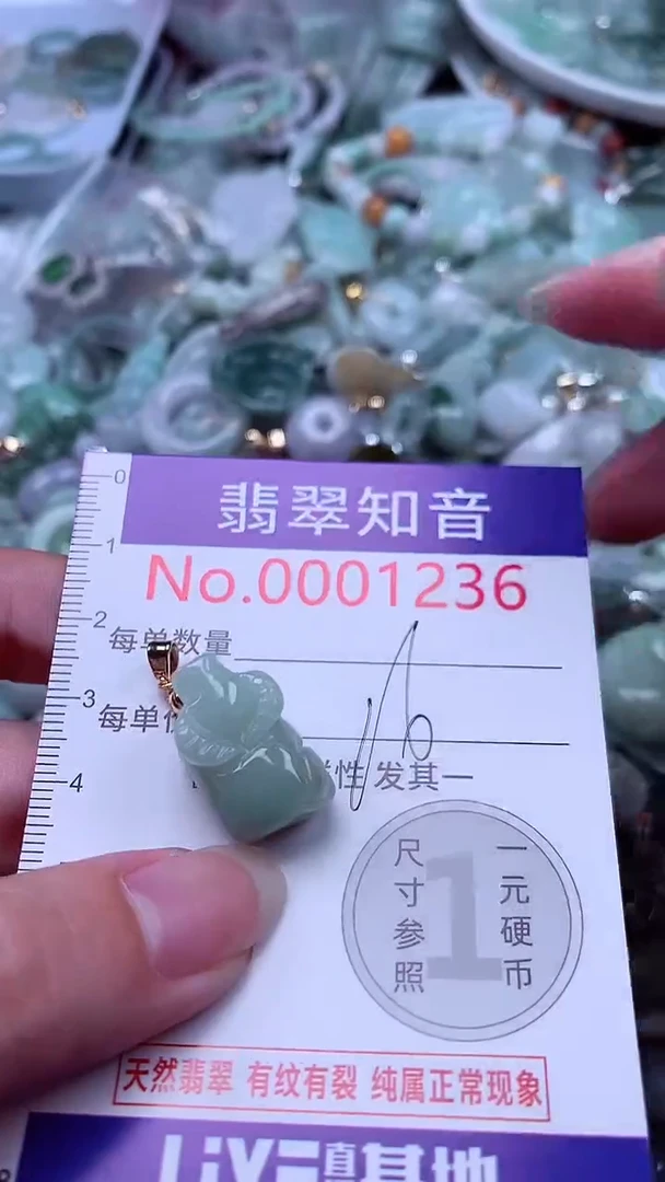 翡翠未镶嵌吊坠(不含链)1236