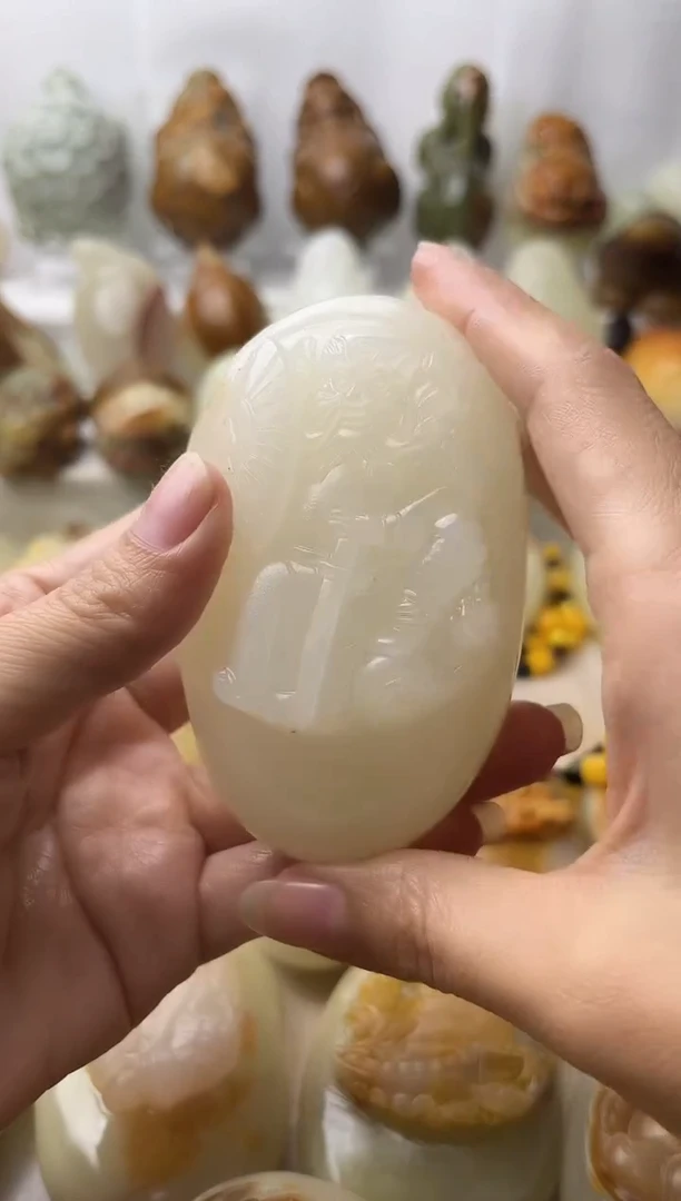 石材方解石棉纹正常不退换钟馗