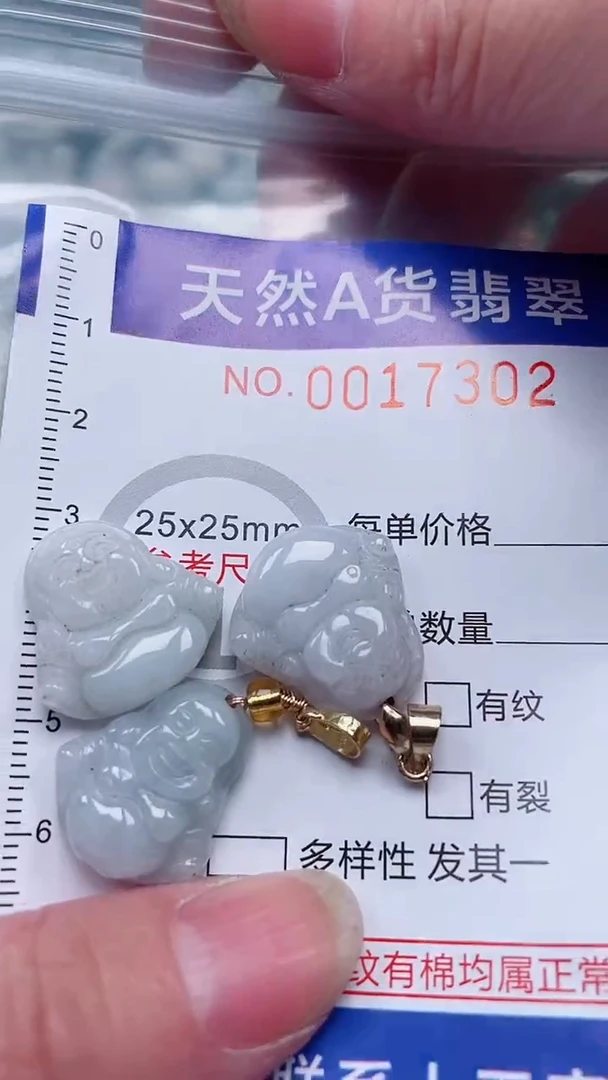 翡翠未镶嵌吊坠(赠链)1