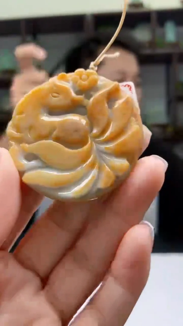 翡翠未镶嵌颈饰1052jj-毛货挂件4