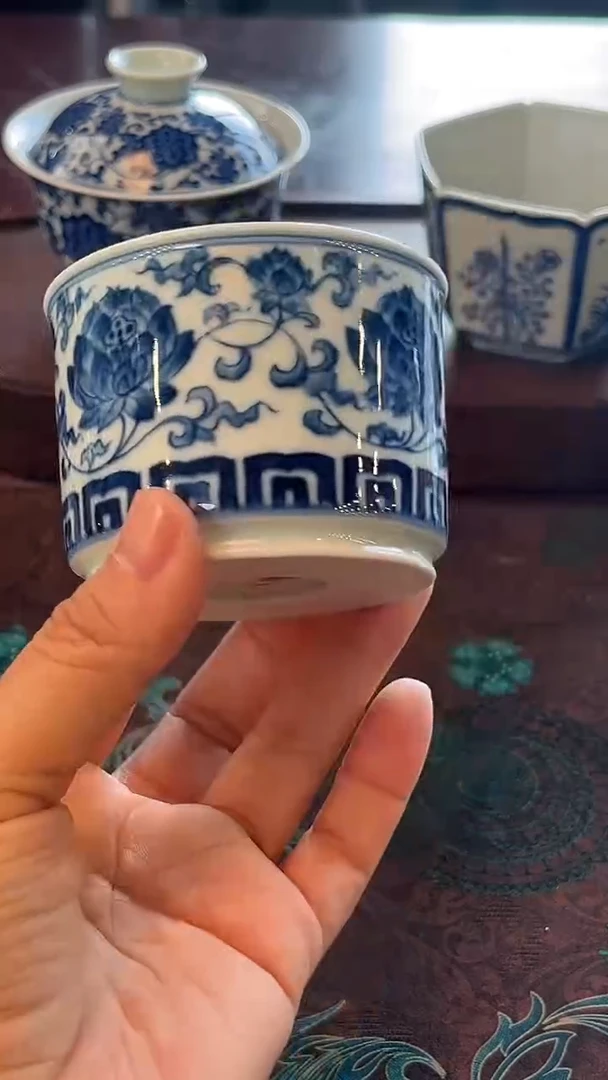 信*己镹曰手工手绘柴窑茶具