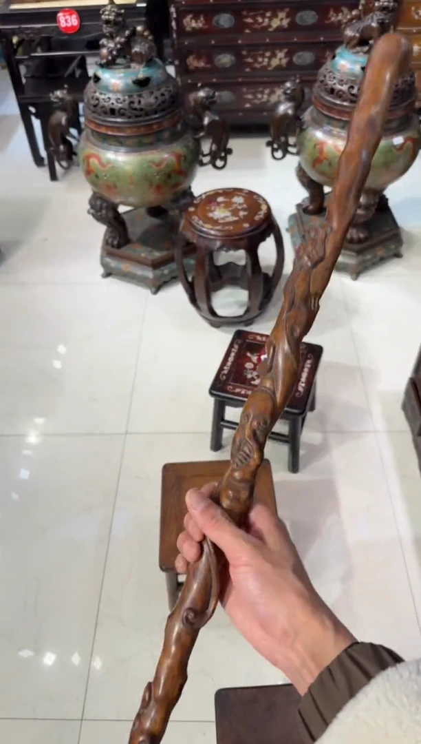 木木头款黄花梨文明杖368