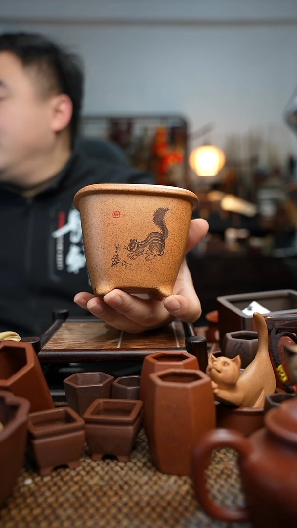 紫砂花盆阿*長木軒精品紫砂