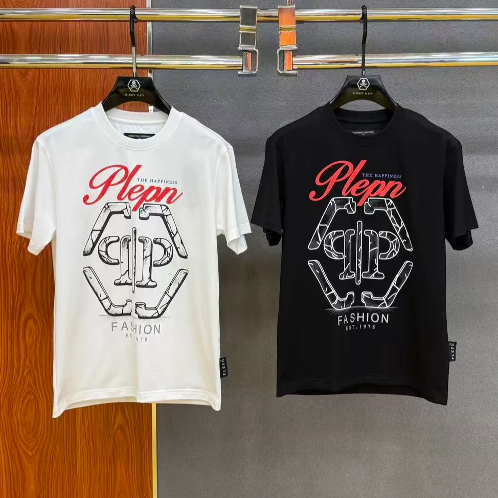 PLIPHPP PLEPN正品PP秋冬高奢潮流立体男士修身弹力短袖T恤衫1759