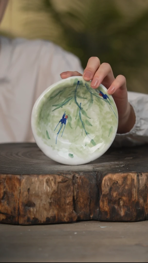 瓷片景德镇高温釉下彩可微波烤箱洗碗机