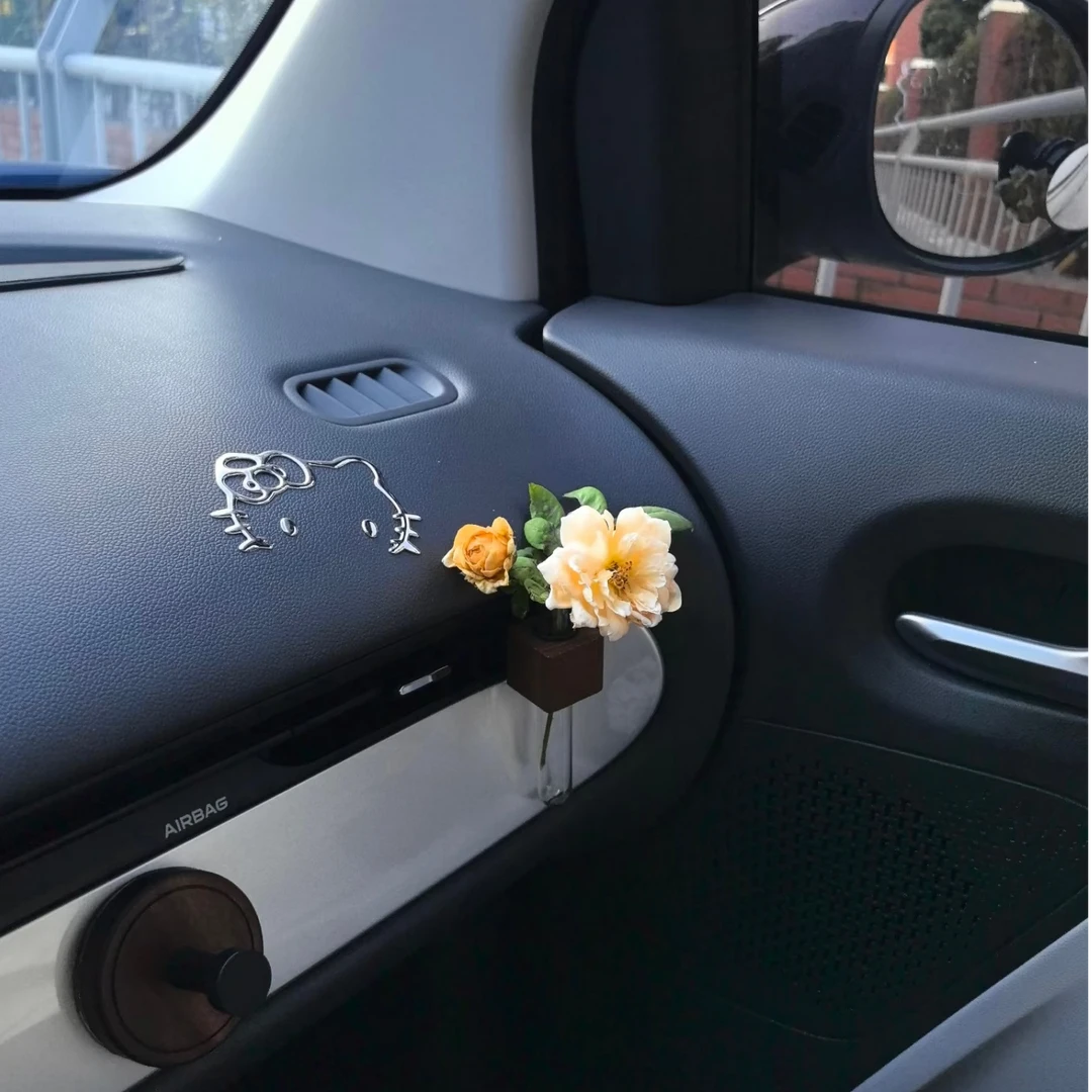 糯玉米猫咪3D立体贴纸/黑桃木挂勾/插花器卡通动漫汽车手机贴纸